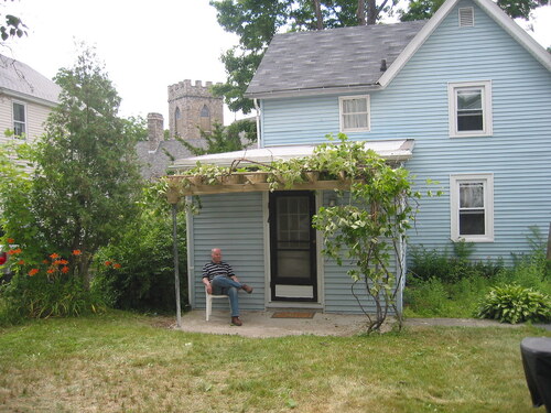 Dad with grape vine