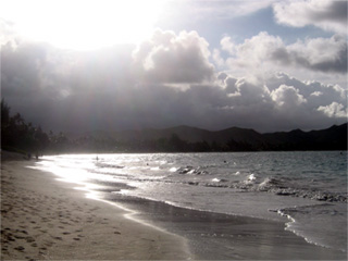 Kailua beach in the afternoon.