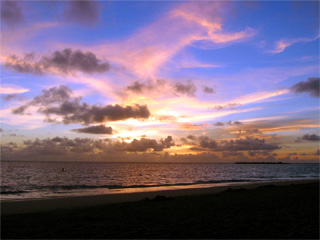 Kailua beach at dawn.
