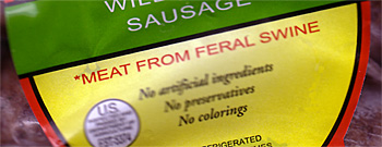 feral swine sausages